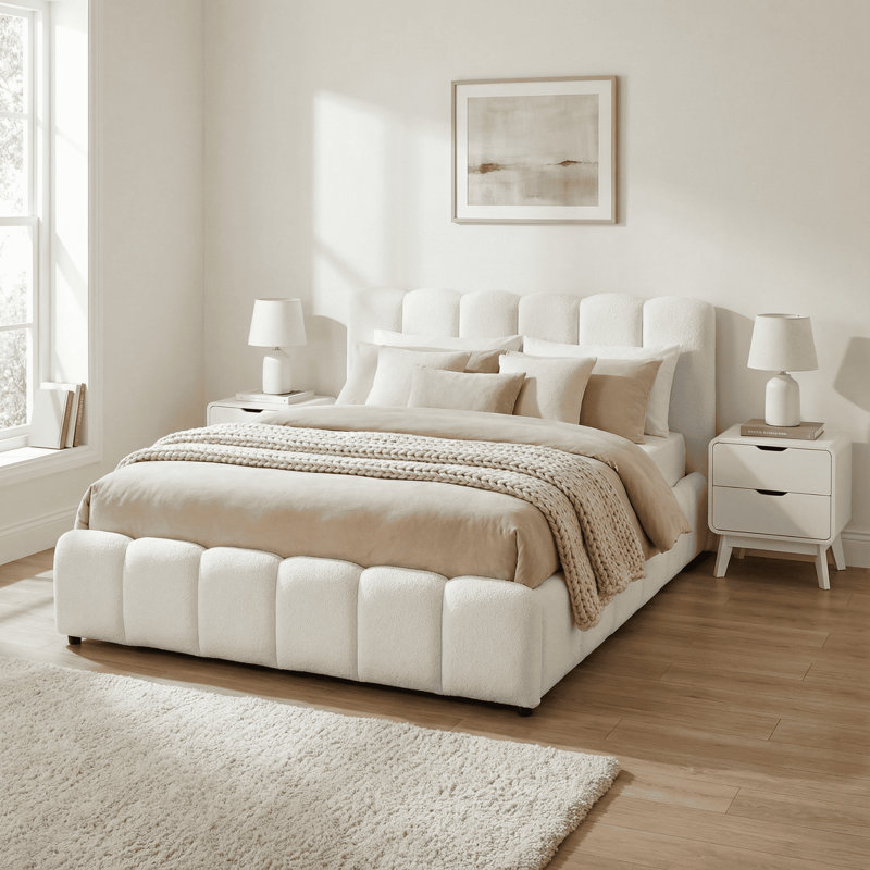 Atiyah Upholstered Ottoman Storage Bed, Double (4'6)