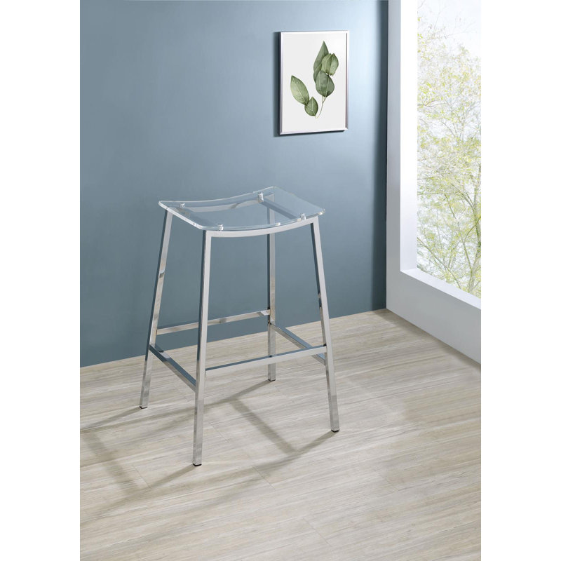 Bittencourt Counter Stool with Metal Frame, Bar Stool (29” Seat Height)