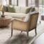 Chaise d'appoint Cane avec coussin de dossier amovible