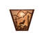 Wolf on the Loose 2 - Light Flush Mounted Sconce-127383668