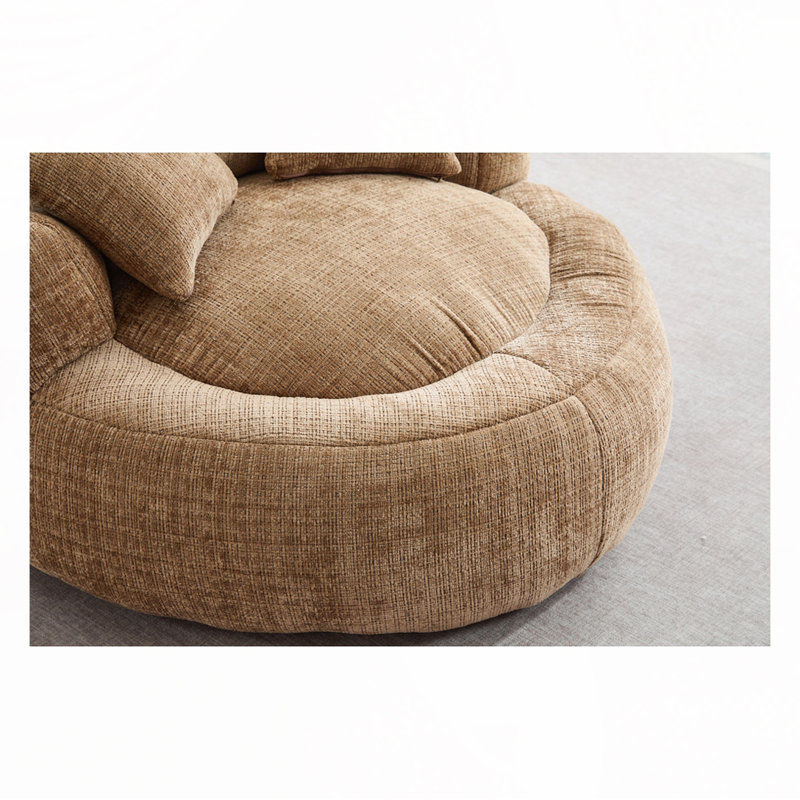 Fauteuil à billes Chenille, Chenille café