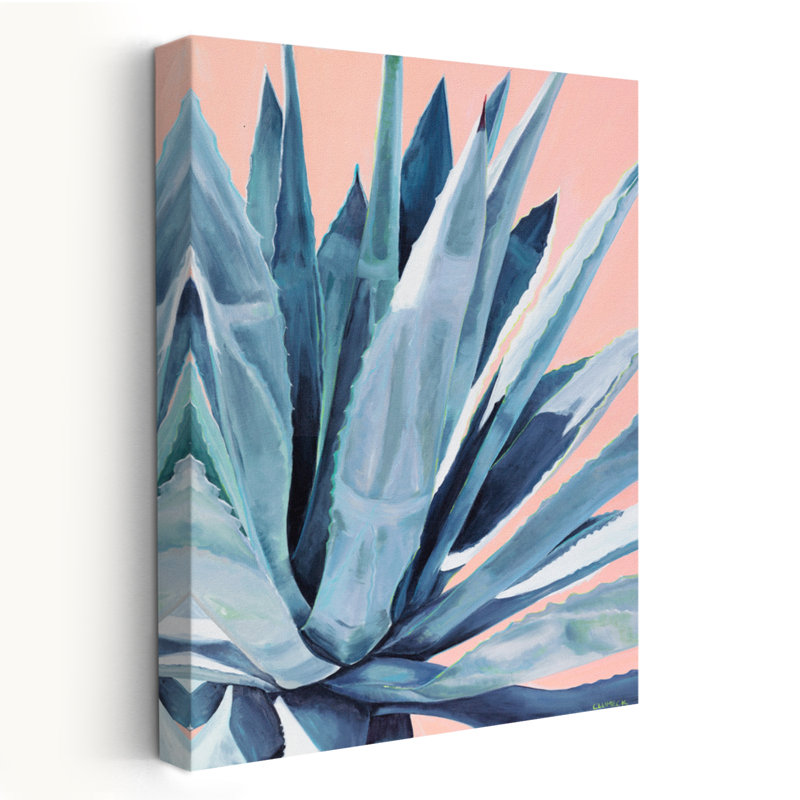 Agave avec corail, H 48 po x l 32 po