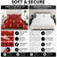Printed Bedspreads 3 Piece Trendy Burgundy Comforter Bed Throw with Matching Pillow Shams-114397923
