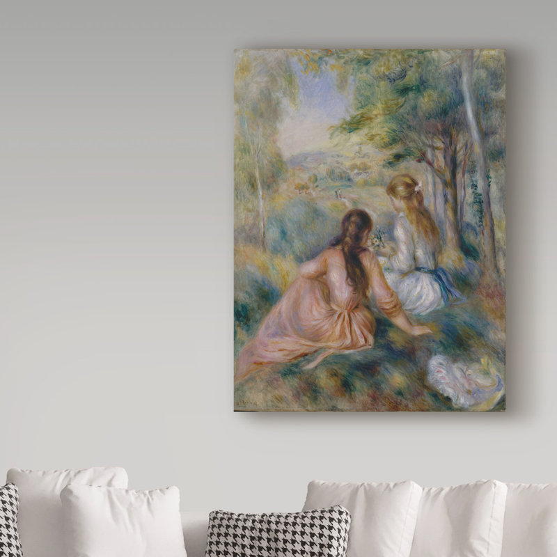 In The Meadow by Pierre-Auguste Renoir Large Canvas Art