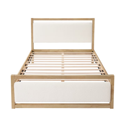 Juniper Solid Wood Boucle Bed