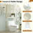 66'' Over the Toilet Storage Cabinet w/Fluted Doors Adjustable Shelf & Bottom Bar Beige-615045937