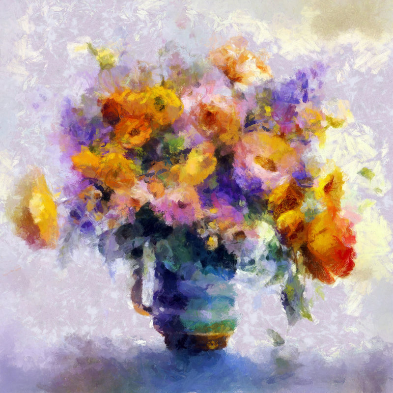 Abdouallah " Festive Bouquet 379 ", 48" H x 48" W x 1.5" D