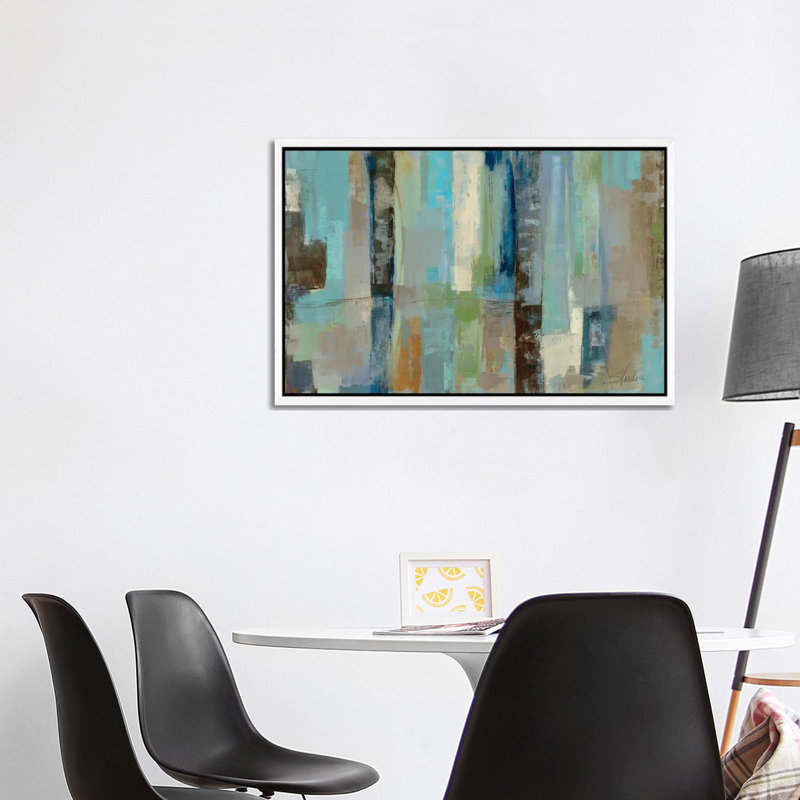 Skylights 1 Piece Painting on Canvas, 101.6 cm H x 66.04 cm W, White Floater Framed