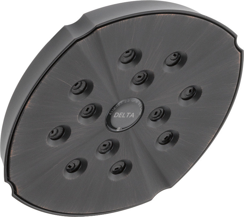 Universal Showering Components Full Low Flow Shower Head with H2Okinetic Technology, Venetian Bronze