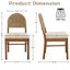 Chaises de salle à manger Boho avec revêtement en lin tissé et dossier en corde tissée (ensemble de 2)-119989253-119989254