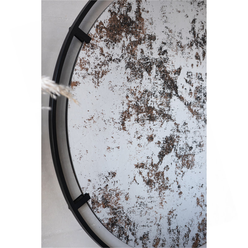 Miroir rond de style industriel D31,5 x 0,5 po Theodor