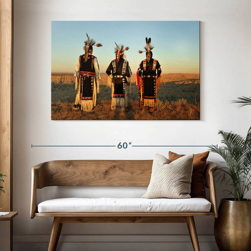 Indiens Lelar Lakota du Dakota du Sud, H 32 po x l 48 po