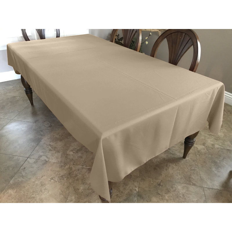 Driffield Solid Polyester Tablecloth, Beige, 48" L x 48" W