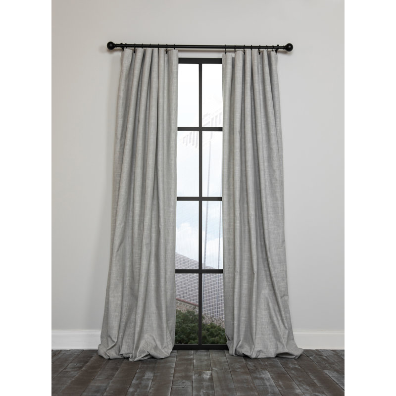 Rideau simple occultant et isolant avec passe-tringle Beldon, Gris, 54 po x 108 po