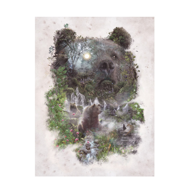 «Barrett Biggers Bear King», art sur toile, H 14 po x l 19 po