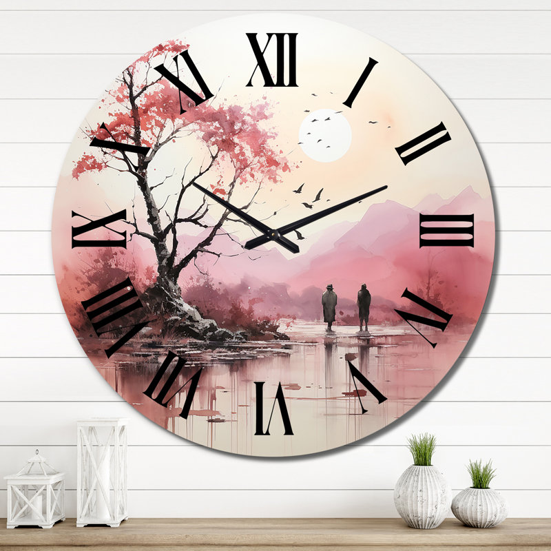 Horloge murale avec art contemporain, Très grand