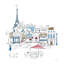 «World Cafe II Paris Color» par Avery Tillmon - peinture sur toile tendue-2089854567-2089853338-2108796749