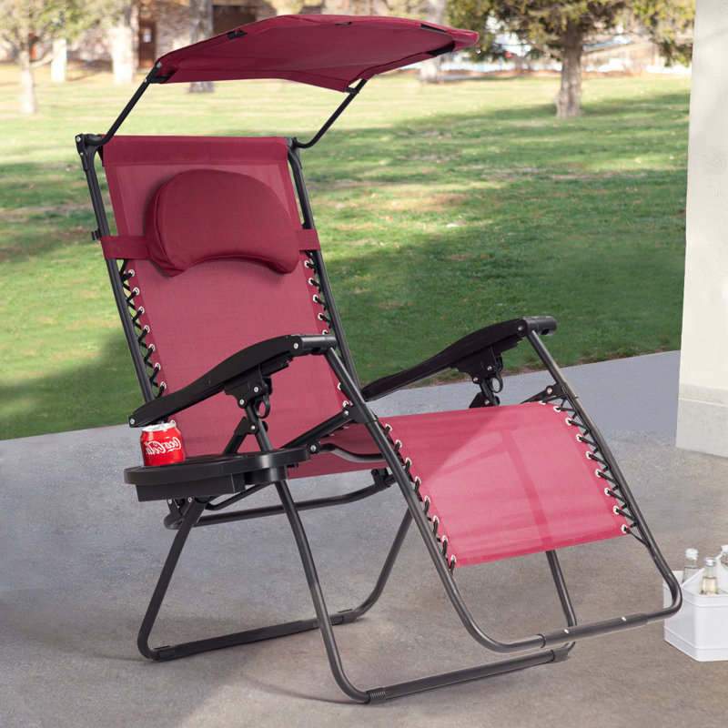 Chaise longue simple inclinable 29 po Kalobe, Vin