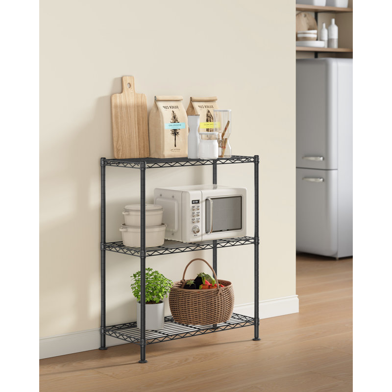60cm W Metal Shelving Unit, 77cm H x 60cm W x 30cm D
