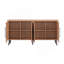 Buffet de style Mid-Century moderne de 65 po avec 8 tablettes réglables Jodie-1606790367