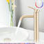 Robinet de lavabo pour salle de bain en or brossé-124304130