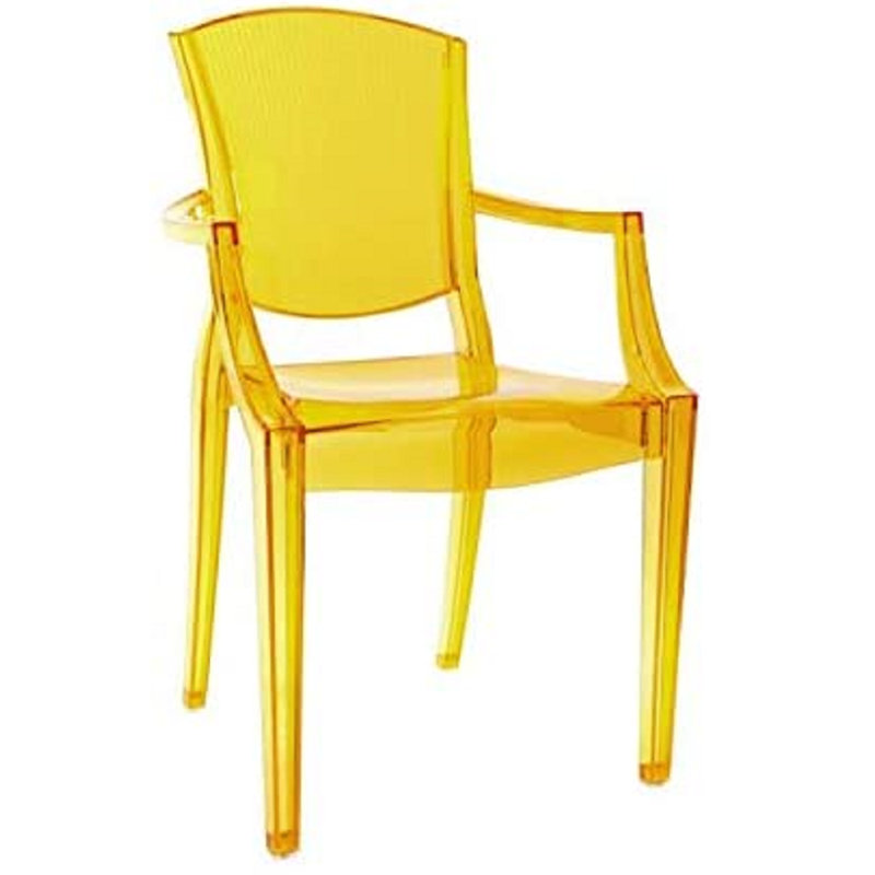Fauteuil de coiffeuse Cristal Cascada, Jaune