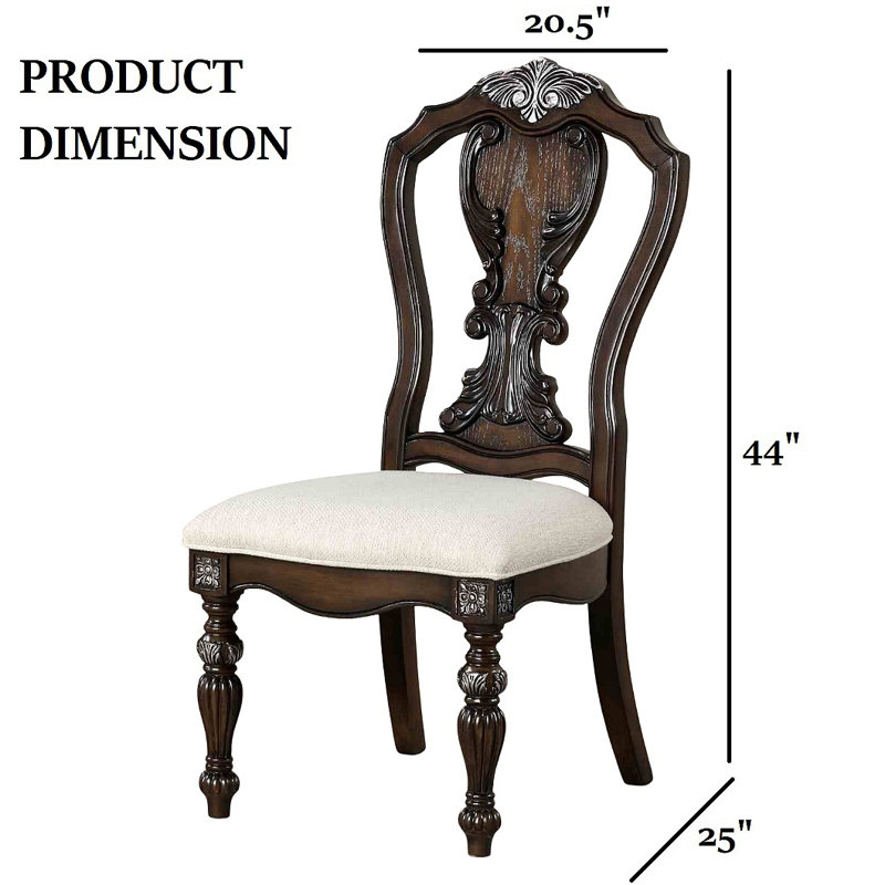 Chaise d'appoint 2 pièces Traditional Style Corbels