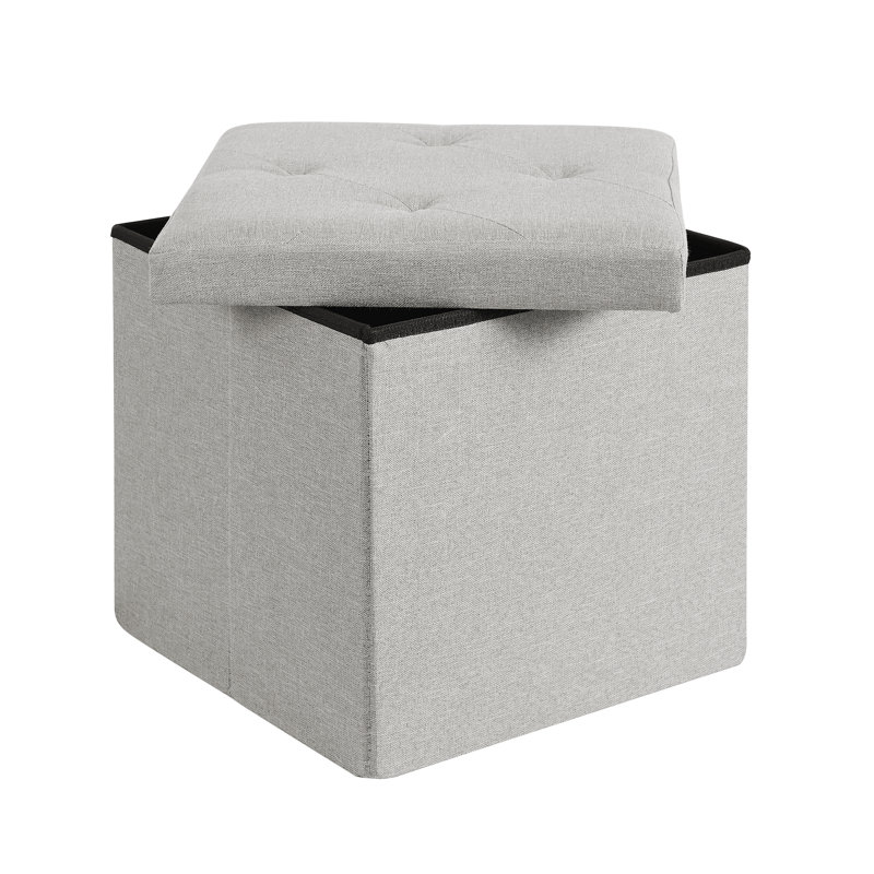 Nainika 38.1cm Wide Ottoman, Grey