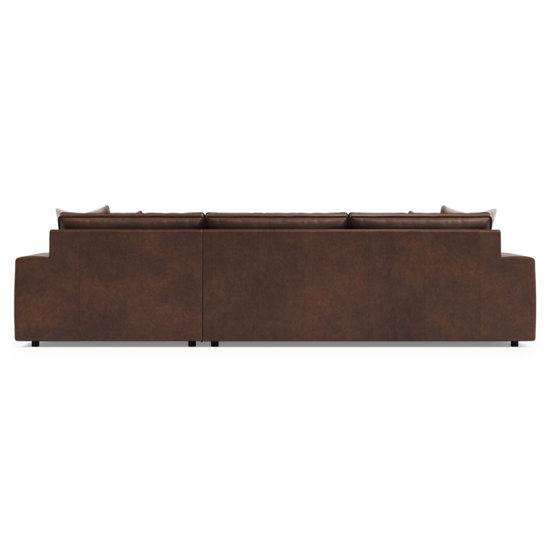 Bernhardt Nest 2-Piece Leather Sectional, Right Hand Facing