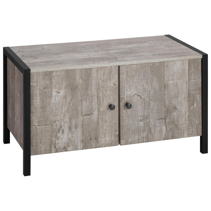 Killingworth 4 Pair Shoe Storage Bench, Concrete