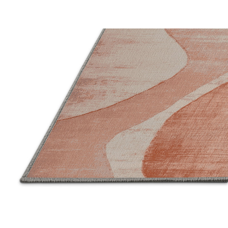 Tapis abstrait gris lavable à la machine, Rectangulaire 2 pi x 3 pi