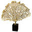 Sculpture en corail doré à la main Mckey sur base en bois pour décoration intérieure moderne - Élégante pièce décorative de cadeau de Noël-1850315764