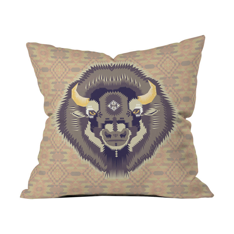 Coussin extérieur Bison, 18 po x 18 po