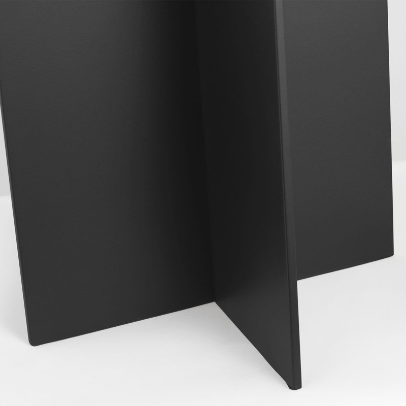 Kelly Wearstler Blocco 1 Light Bedroom Home Office Living Room Lamp With White Linen Shade, Midnight Black