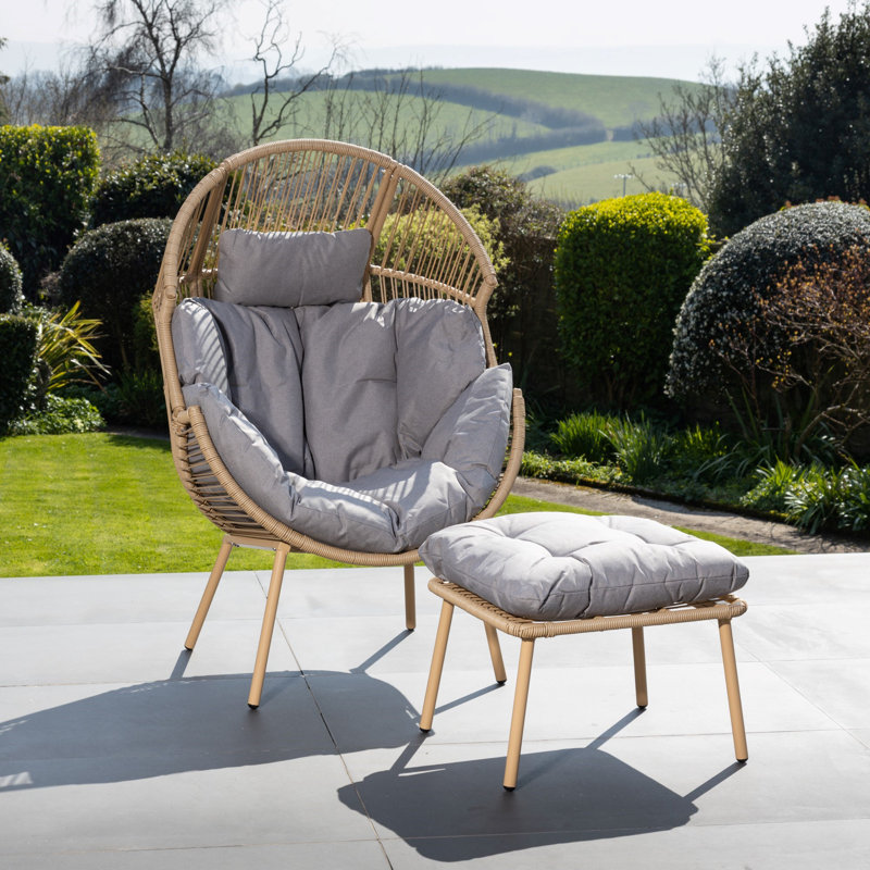 Nestara Standing Egg Chair and Stool