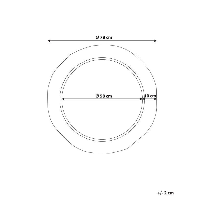 Aarynn Metal Round Mirror