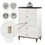 Commode blanche et noyer