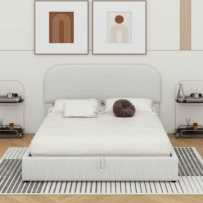 Queen Size Upholstered Platform Bed
