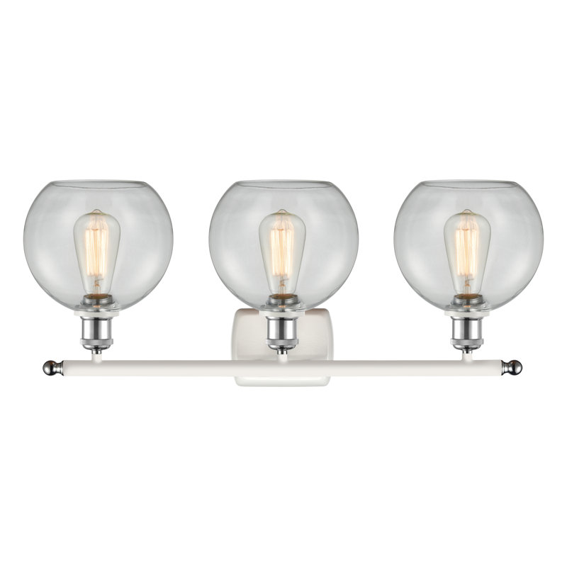 Éclairage pour meuble-lavabo à 3 lumières blanc / chrome poli Almatine, Transparent, DEL
