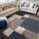 Allyne Geometric Tufted Blue/Cream/Gray Non-Slip Rubberback Area Rug