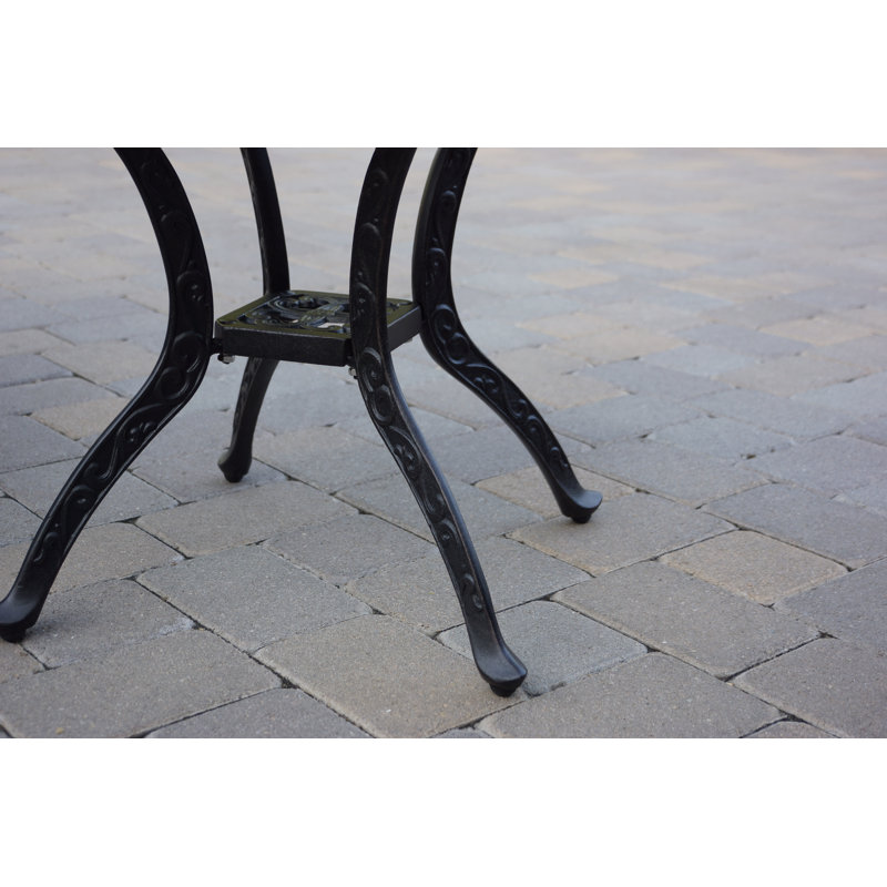 Byrge 5-Piece Patio Conversation Set with Cushions and 21'' Square End Table