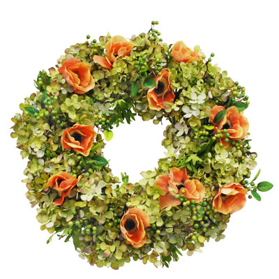 Hydrangea And Anemone Wreath