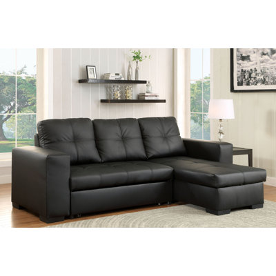 Candace Faux Leather L-Shaped Sectional Reversible