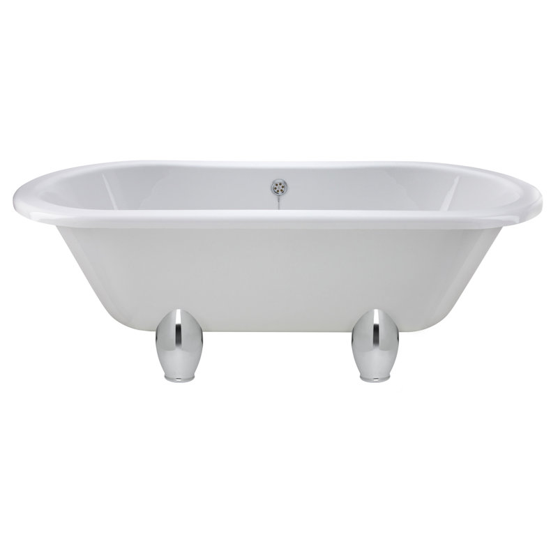 Kingsbury x Freestanding Soaking Acrylic Bathtub, 65cm H x 170cm L x 74.5cm W