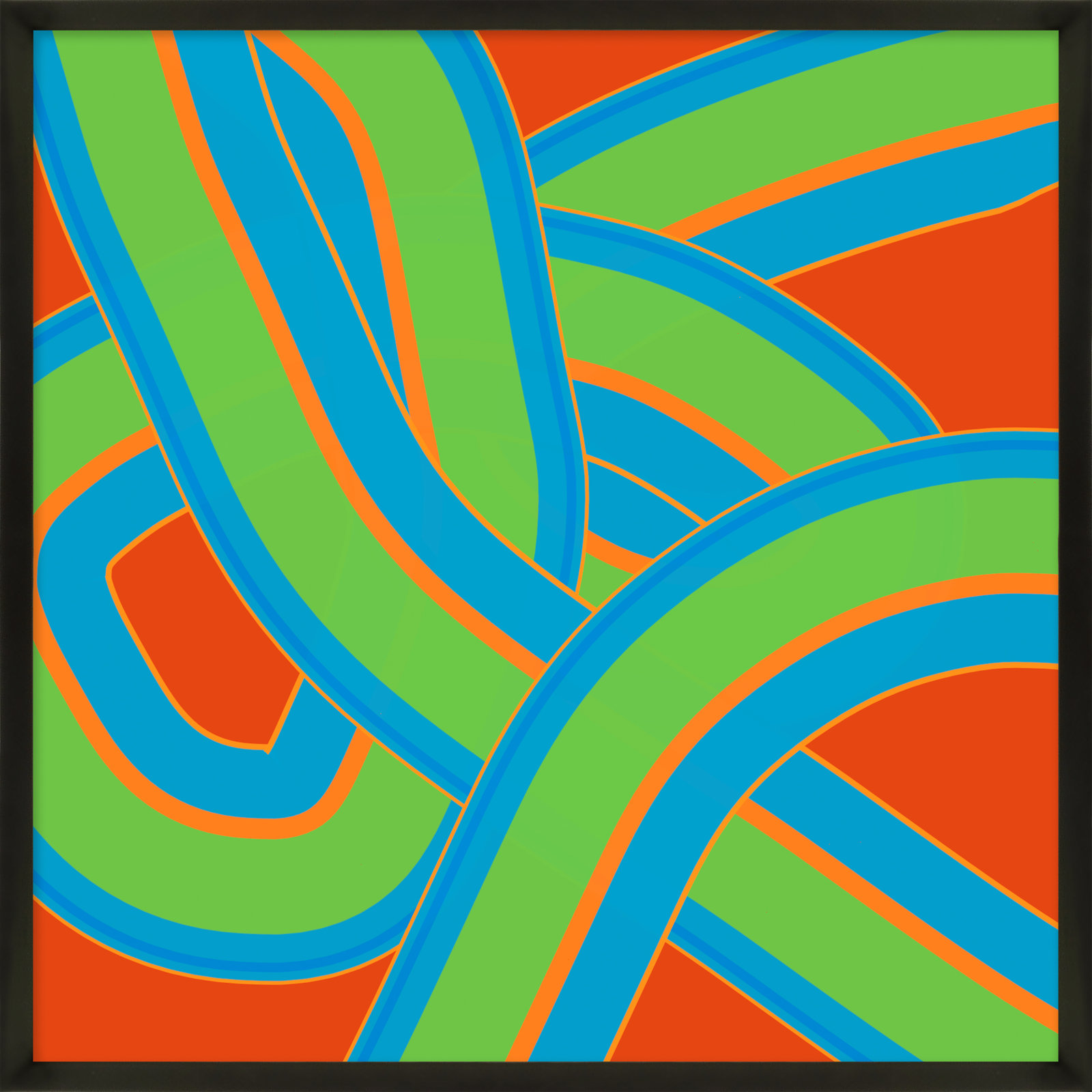 Twisted Love by Jacques Pilon, 24" H x 24" W x 1.25" D, Black