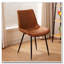 Ensemble de 4 chaises de salle à manger, siège rembourré en similicuir et pieds robustes en métal