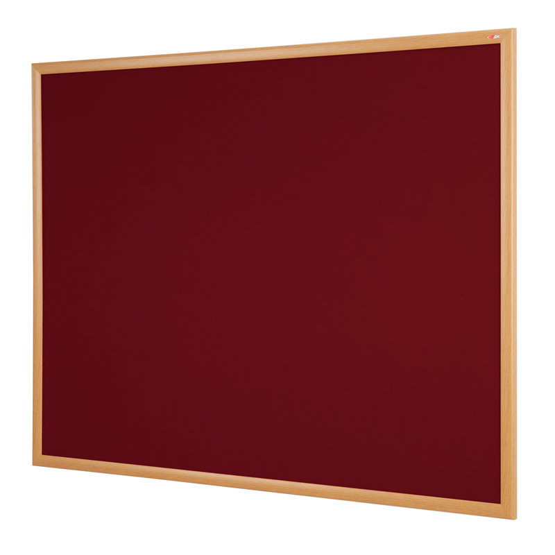 Wall Mounted Bulletin Board, Burgundy, 120 cm H x 150 cm W