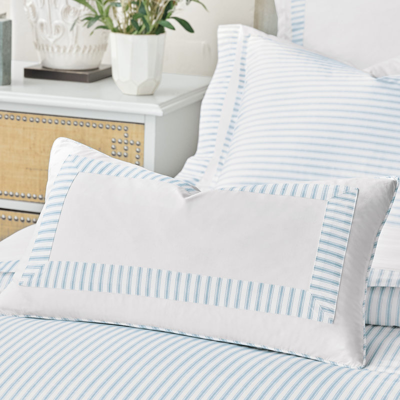 Blass Ticking Lumbar Pillow Cover & Insert, Sky