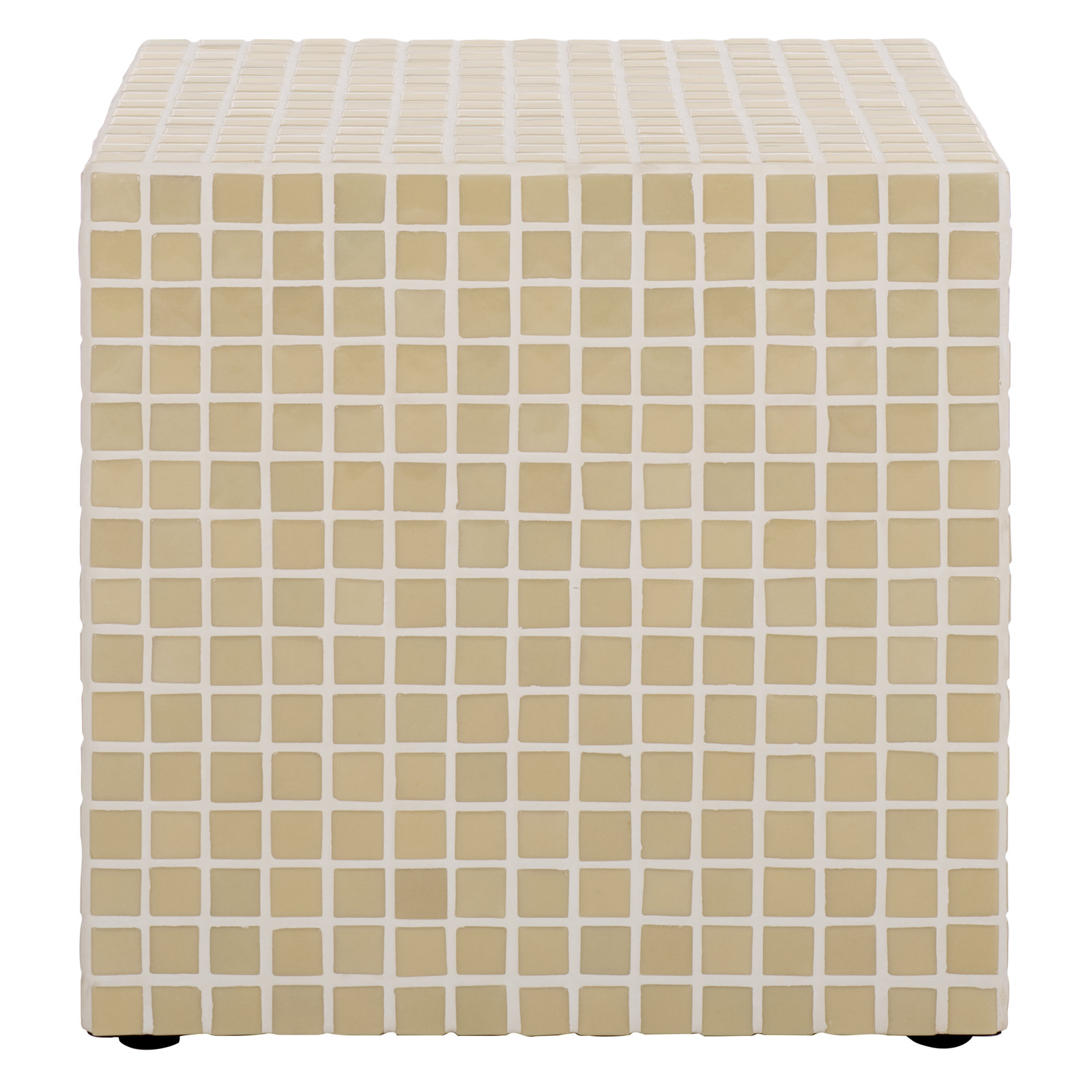 Hikari Cube Accent Table, Cream