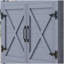 Banc de rempotage extérieur Outsunny, table de rempotage en bois avec armoire de rangement, plateau de table en aluminium, roues en caoutchouc pour la cour arrière, patio, balcon, gris